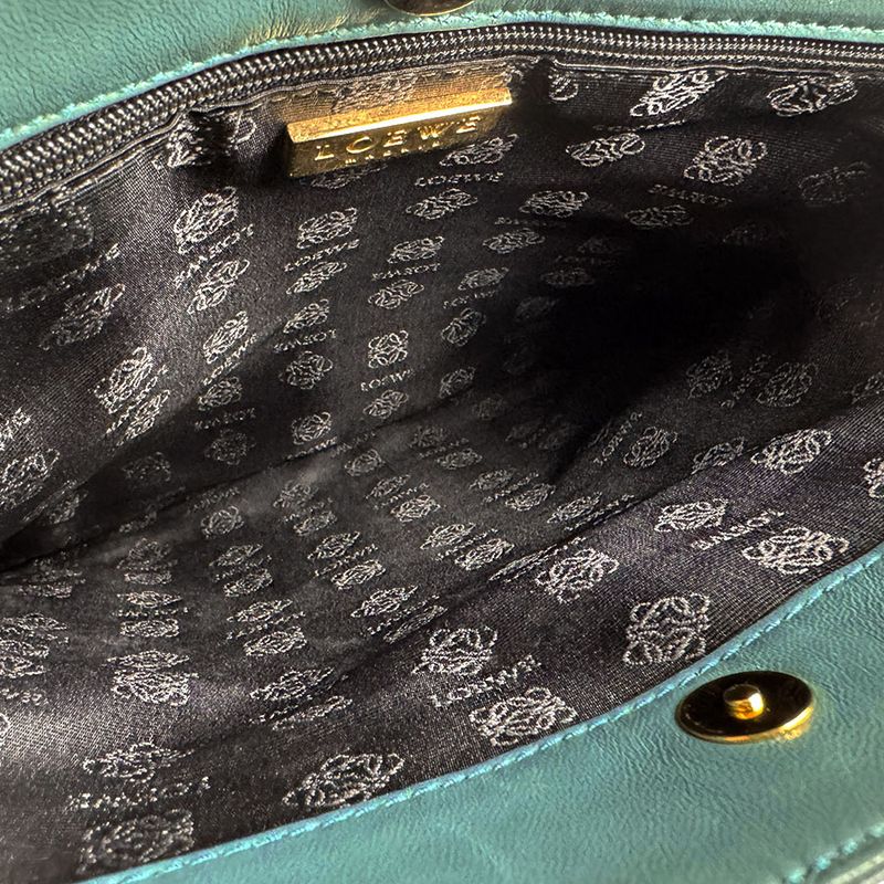 Loewe Green Leather Tote Handbag — view 6
