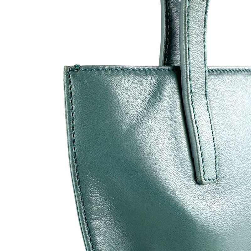 Loewe Green Leather Tote Handbag — view 7