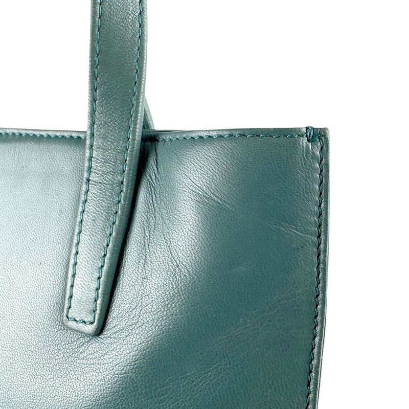 Loewe Green Leather Tote Handbag — view 8