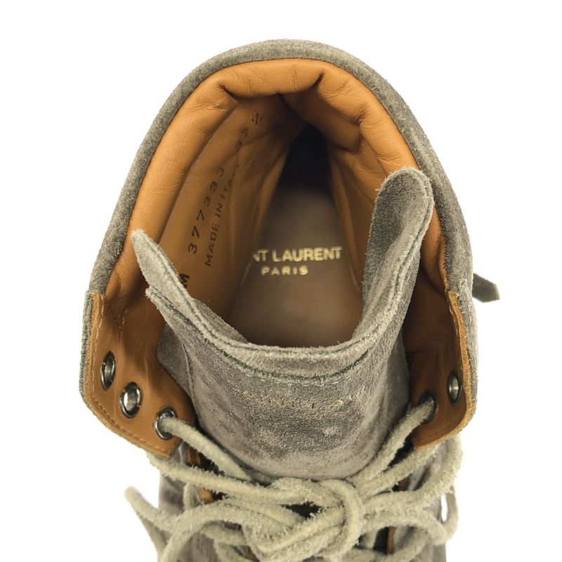 Saint Laurent Paris Suede Leather Fringe Sneakers Gray 37 1 2 — view 5