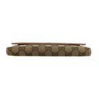 Gucci Wallet W Hook Bifold Long Vegetable Pink GG Canvas — view 4