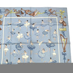 Hermes Carre 90 la Dance Ballet Dancer Ballerina Scarf Silk Blue — view 5