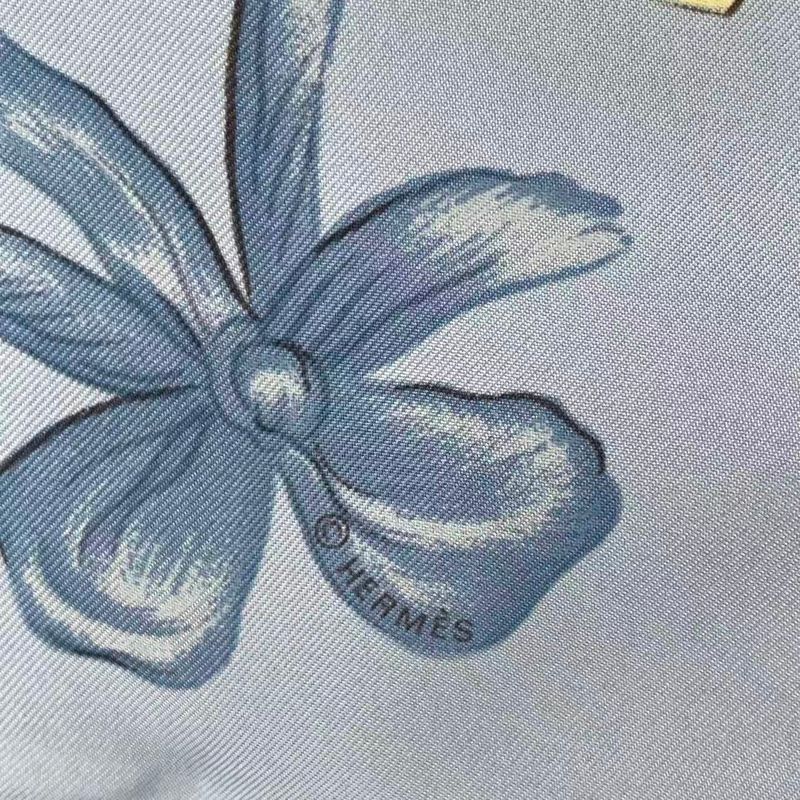 Hermes Carre 90 la Dance Ballet Dancer Ballerina Scarf Silk Blue — view 7