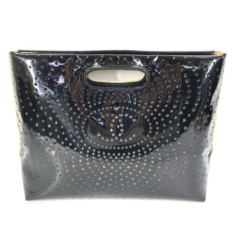 Chanel Handbag Punching CC Logo Enamel Black — view 3