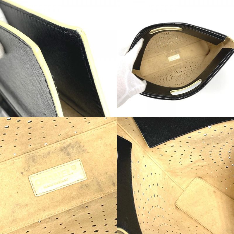 Chanel Handbag Punching CC Logo Enamel Black — view 9