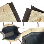 Saint Laurent Paris Handbag Noe Rive Gauche Linen Brown — view 9