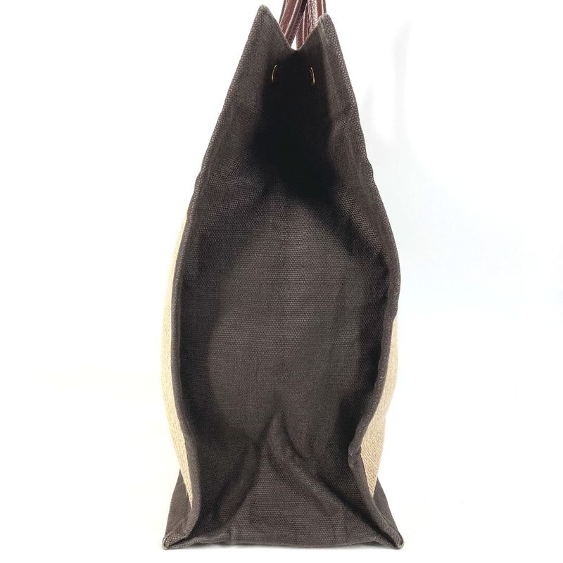 Saint Laurent Paris Handbag Noe Rive Gauche Linen Brown — view 4