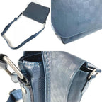 Louis Vuitton Shoulder Bag District PM Damier Infini Leather Navy — view 8
