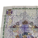 Hermes Scarf Carre 90 Silk Rencontre Oceane Atlantic Meeting Purple Box — view 4