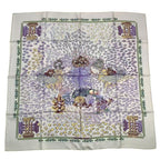 Hermes Scarf Carre 90 Silk Rencontre Oceane Atlantic Meeting Purple Box — view 3