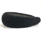 Fendi Headband Fur Mohair Zucca Logo Black — view 5