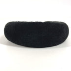Fendi Headband Fur Mohair Zucca Logo Black — view 3