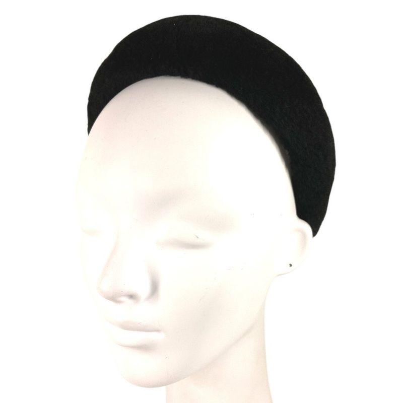 Fendi Headband Fur Mohair Zucca Logo Black — view 9
