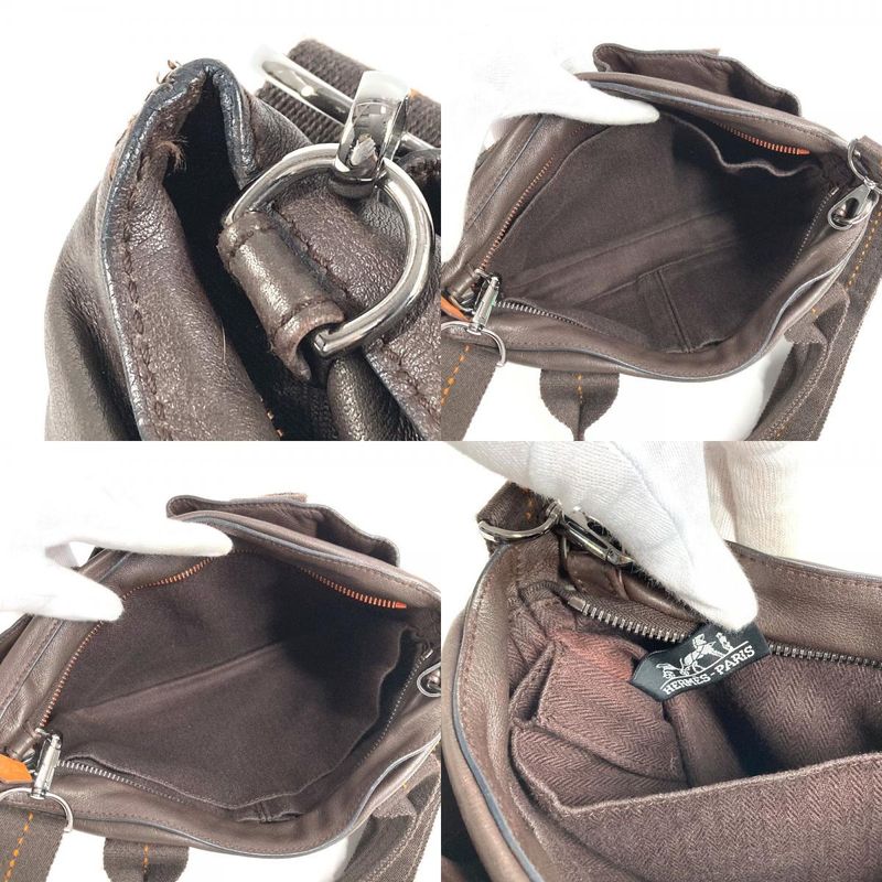 Hermes Handbag Caravan Horizontal PM Leather Brown — view 9