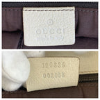 Gucci Beige Brown Gold Hardware GG Canvas Leather Tote Bag — view 5