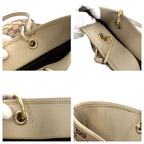 Gucci Beige Brown Gold Hardware GG Canvas Leather Tote Bag — view 7