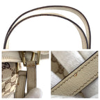Gucci Beige Brown Gold Hardware GG Canvas Leather Tote Bag — view 6