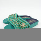 Chanel Size 37 Green Sandals — view 4