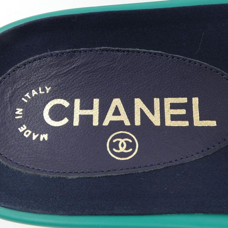 Chanel Size 37 Green Sandals — view 6