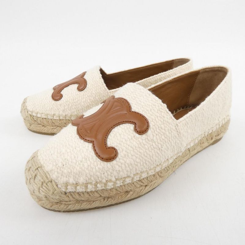 Celine Pa0254 Flat Size 35 White Shoes — view 3