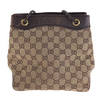 Gucci Beige Brown Gold Hardware GG Canvas Leather Shoulder Bag Handbag — view 3
