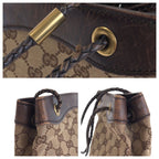 Gucci Beige Brown Gold Hardware GG Canvas Leather Shoulder Bag Handbag — view 6