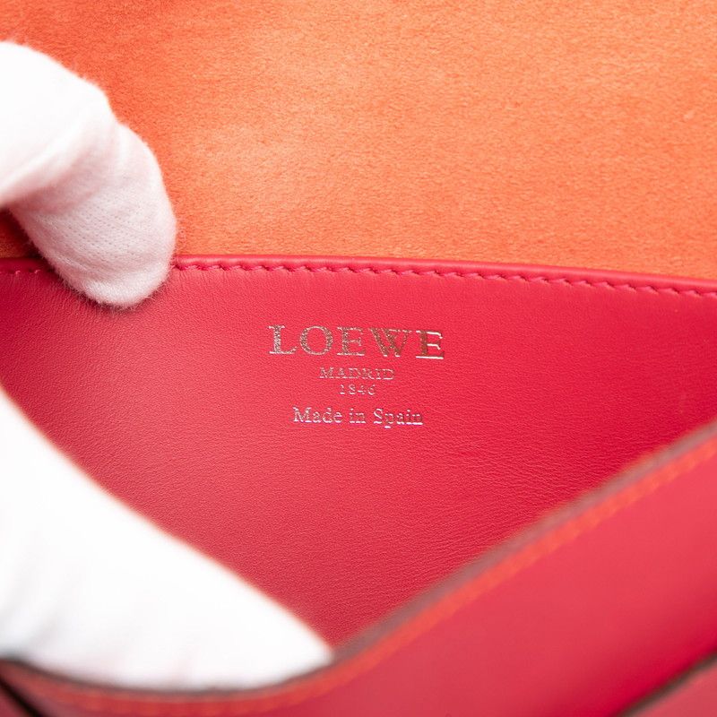 Loewe Anagram Ines Crossbody Bag Pink Orange Leather — view 7