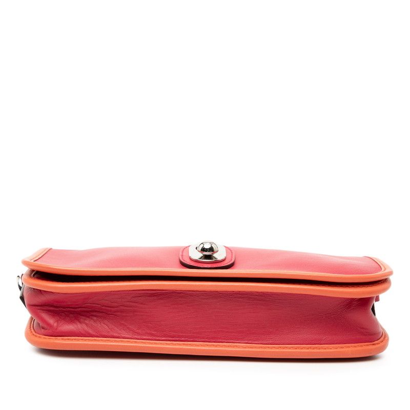 Loewe Anagram Ines Crossbody Bag Pink Orange Leather — view 4