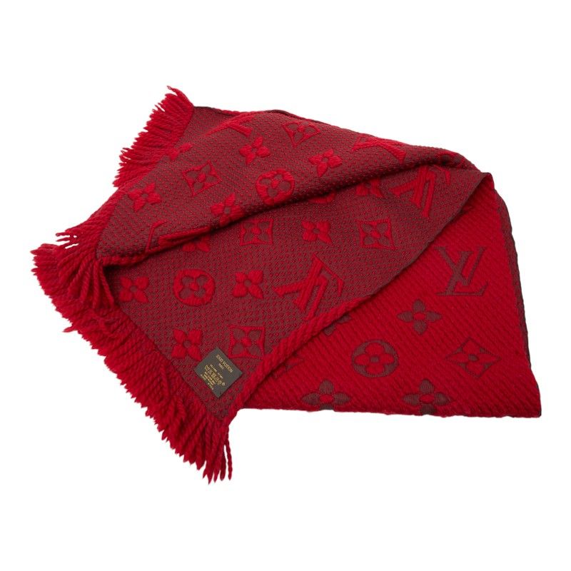 Louis Vuitton Echarpe Logomania Red Wool Silk — view 2