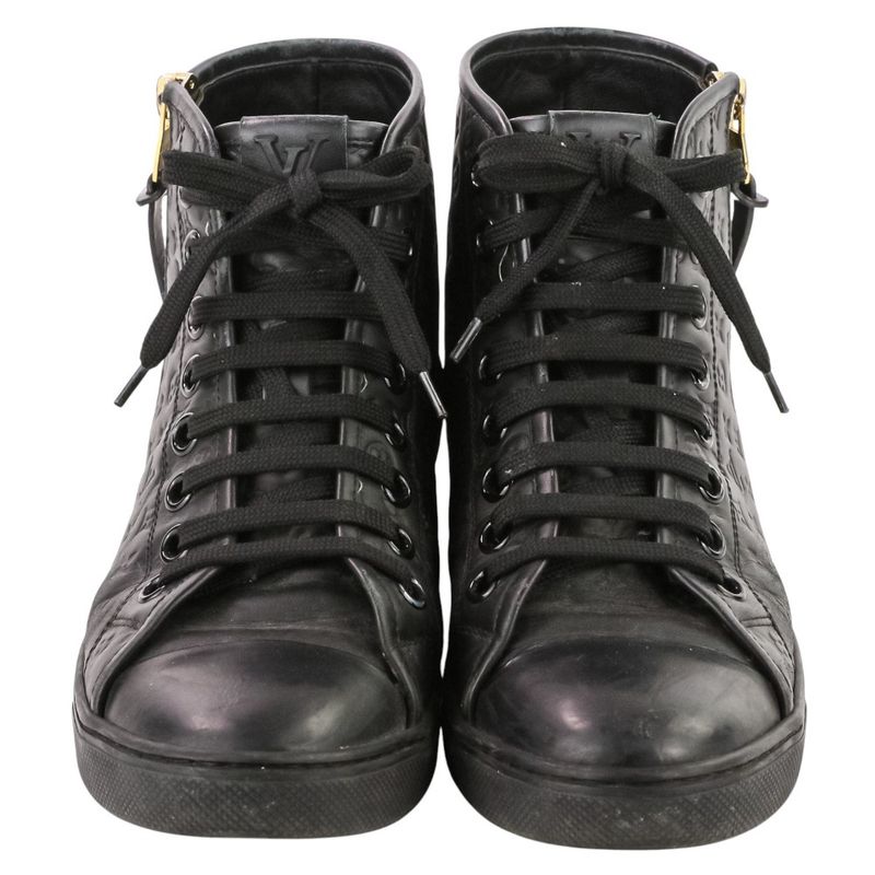Louis Vuitton Monogram Empreinte Side Zip High Cut Sneakers Size 37 Approximatel — view 2