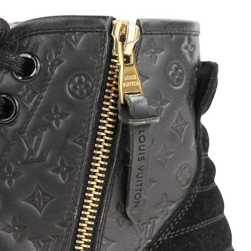 Louis Vuitton Monogram Empreinte Side Zip High Cut Sneakers Size 37 Approximatel — view 7