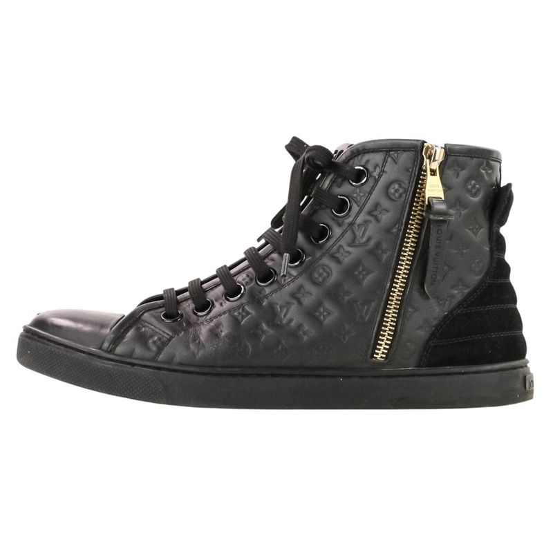 Louis Vuitton Monogram Empreinte Side Zip High Cut Sneakers Size 37 Approximatel — view 3