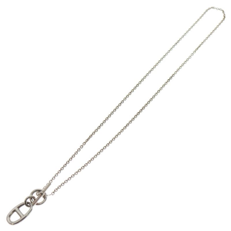 Hermes Chaine D'ancre Amulet Necklace Pendant Chain Silver SV 925 — view 3