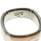 Hermes Square Combination Star-ring 58 Silver Bronze — view 7