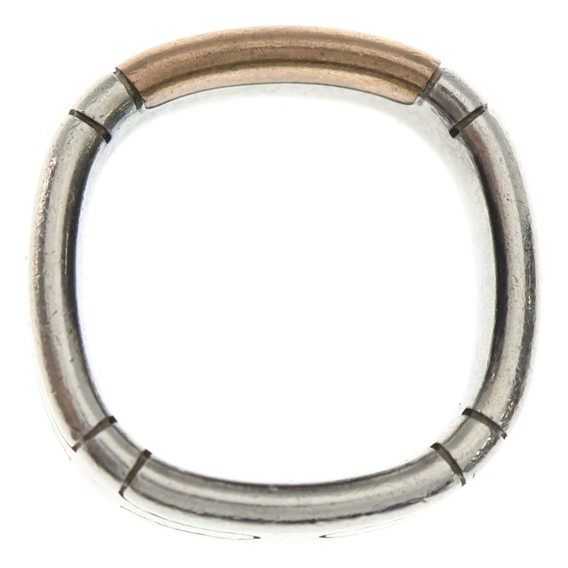 Hermes Square Combination Star-ring 58 Silver Bronze — view 8