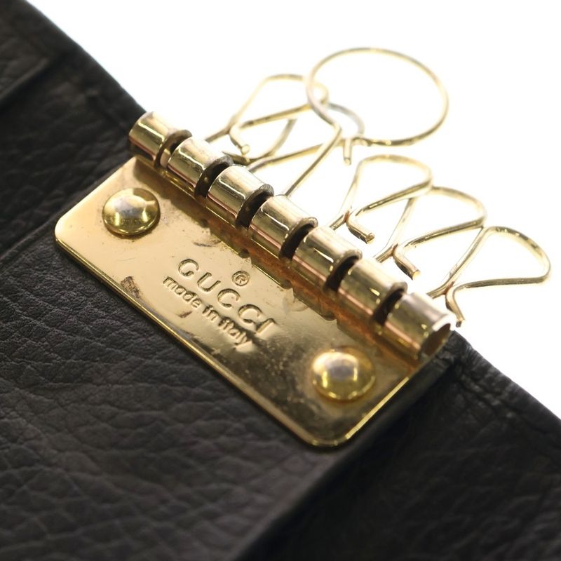 Gucci GG Marmont Leather Compact 6 key Case Black — view 5