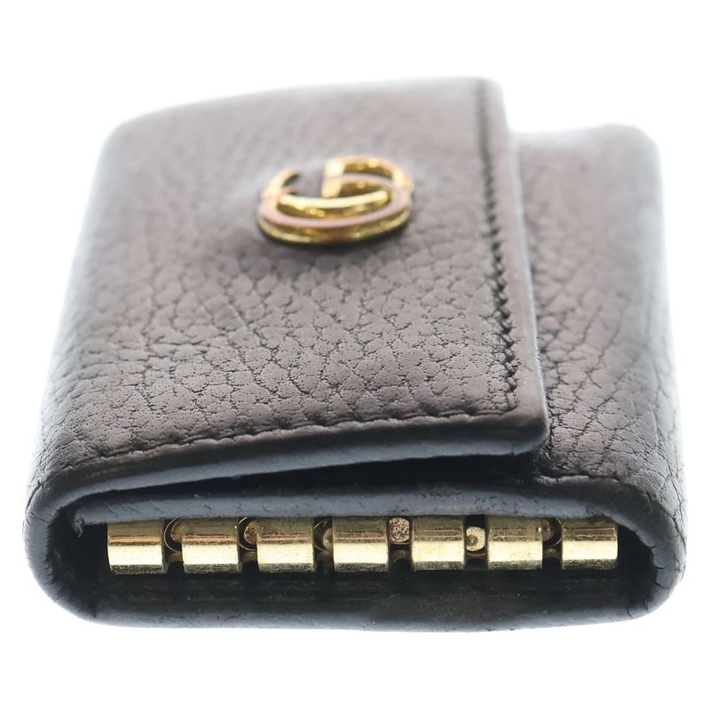 Gucci GG Marmont Leather Compact 6 key Case Black — view 3