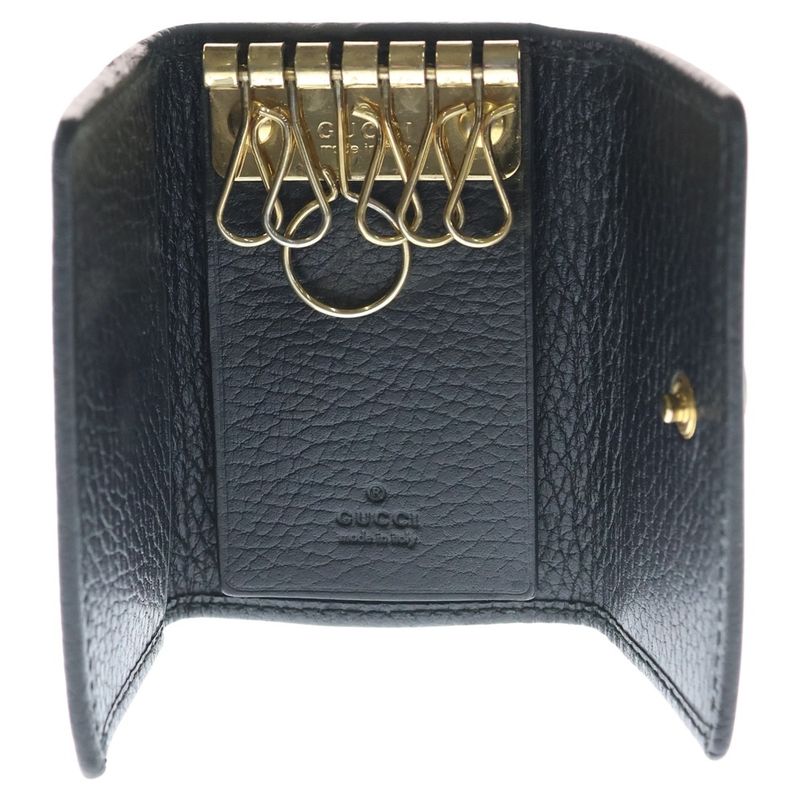 Gucci GG Marmont Leather Compact 6 key Case Black — view 4