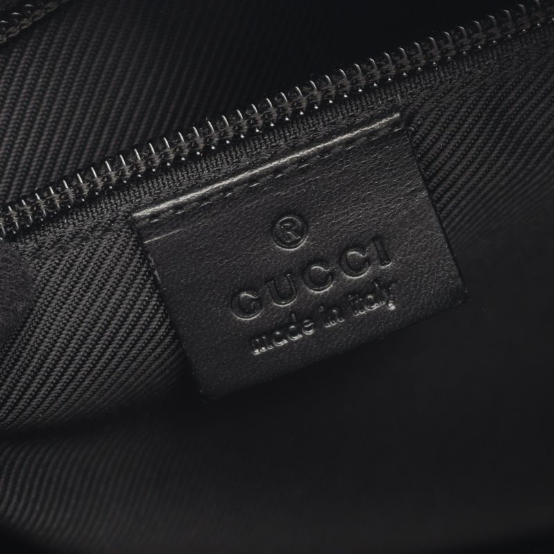 Gucci Shoulder Bag GG Canvas 018.1612 Black Leather — view 5