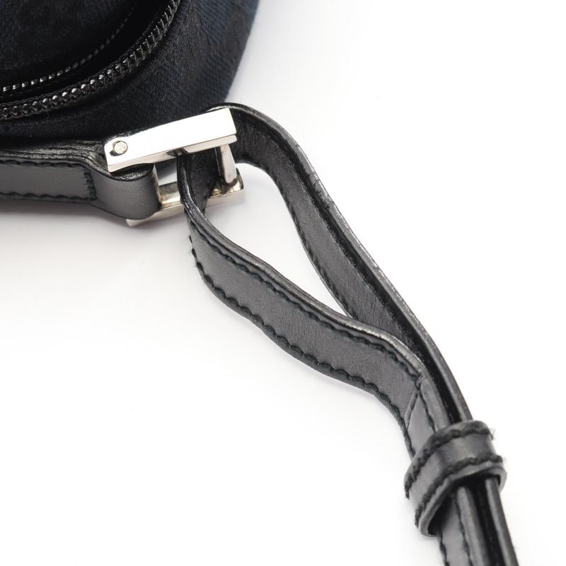 Gucci Shoulder Bag GG Canvas 018.1612 Black Leather — view 7