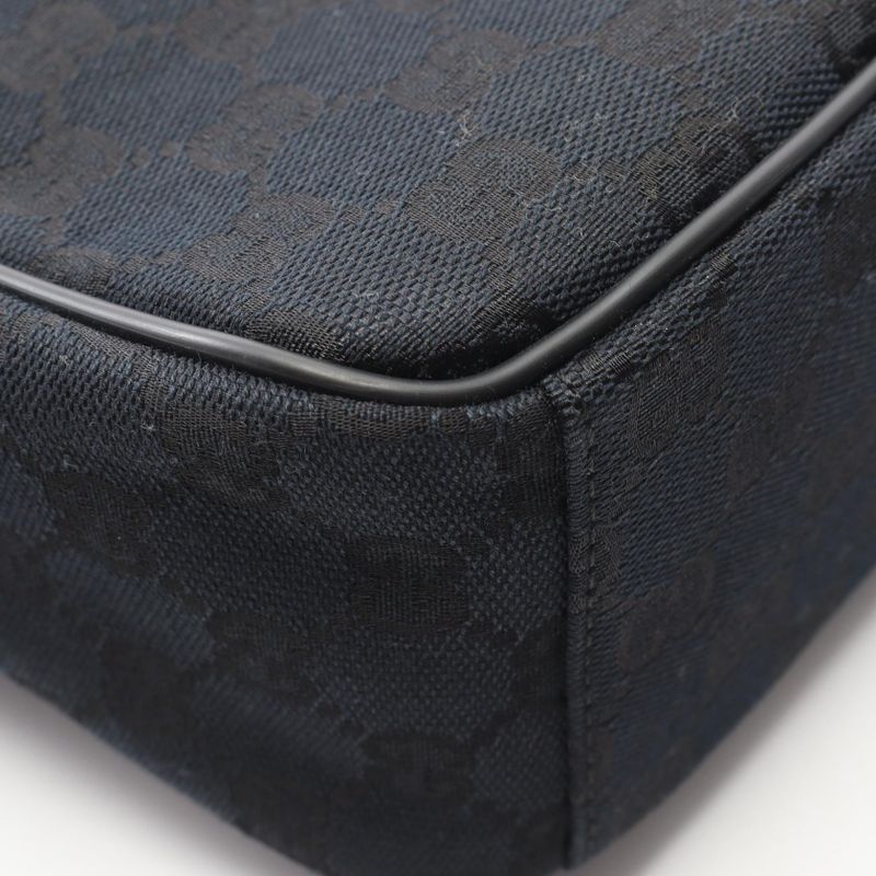 Gucci Shoulder Bag GG Canvas 018.1612 Black Leather — view 6