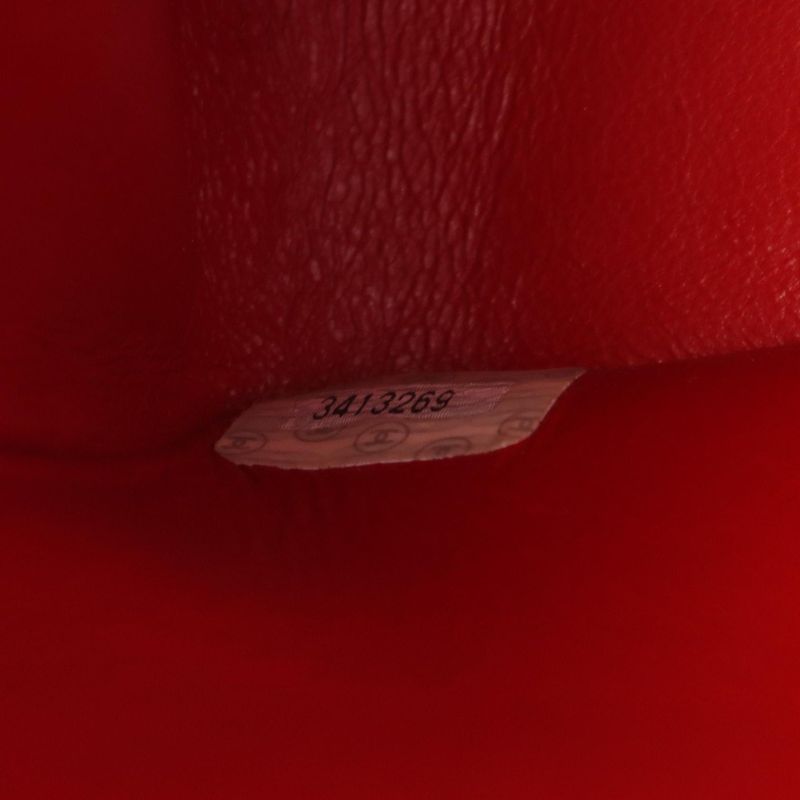 Chanel Shoulder Bag Bias Stitch Red Leather Chain — view 6