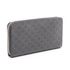 Celine Round Long Wallet Triomphe Large Zip 10 B55 2 BQ3 38 NO Black — view 2