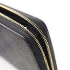 Celine Round Long Wallet Triomphe Large Zip 10 B55 2 BQ3 38 NO Black — view 7