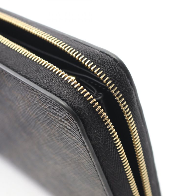 Celine Round Long Wallet Triomphe Large Zip 10 B55 2 BQ3 38 NO Black — view 7