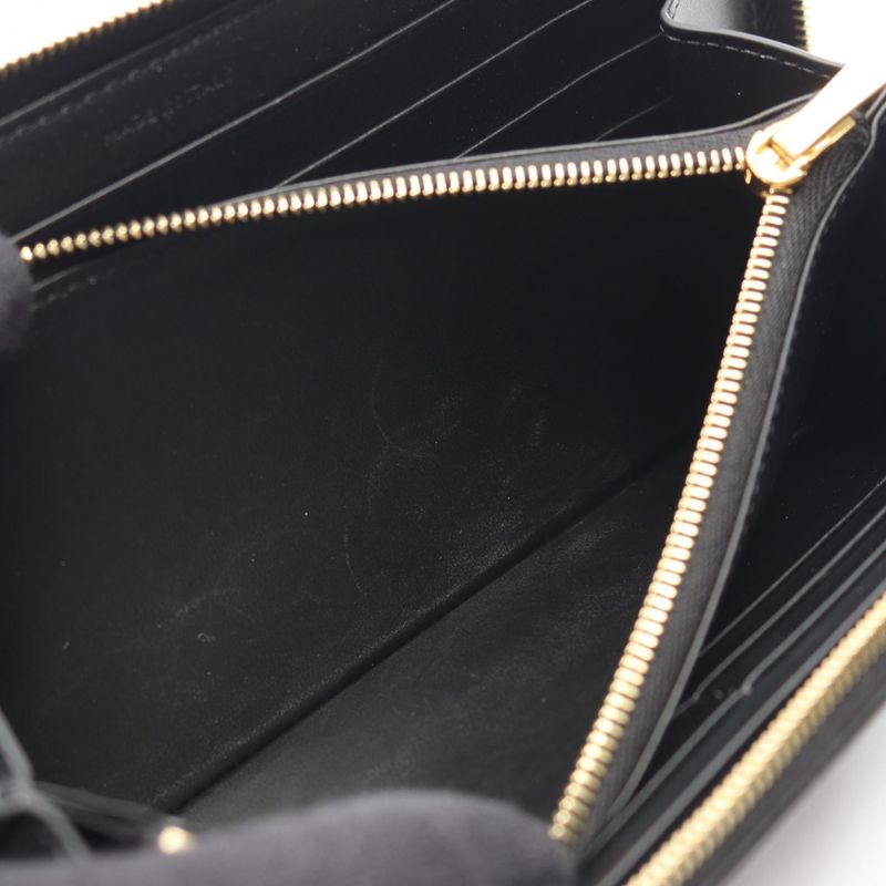 Celine Round Long Wallet Triomphe Large Zip 10 B55 2 BQ3 38 NO Black — view 5