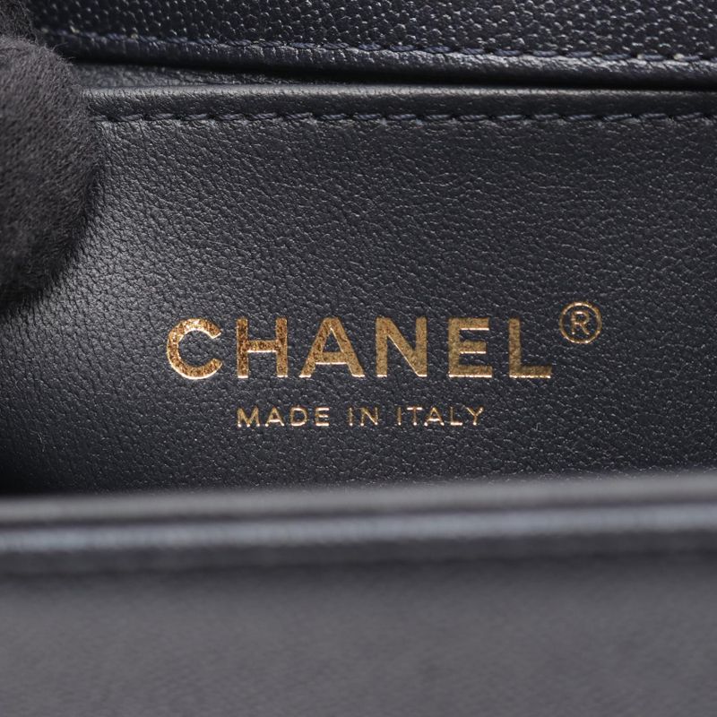 Chanel Shoulder Bag As3018 Navy Leather Chain — view 5