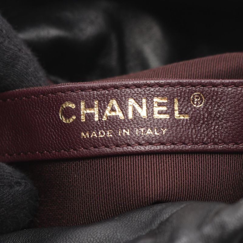 Chanel Shoulder Bag As2313 Black Lambskin Bucket Drawstring Chain — view 5