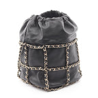 Chanel Shoulder Bag As2313 Black Lambskin Bucket Drawstring Chain — view 3
