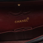 Chanel Shoulder Bag Quilted Double Flap Black Lambskin Chain — view 5